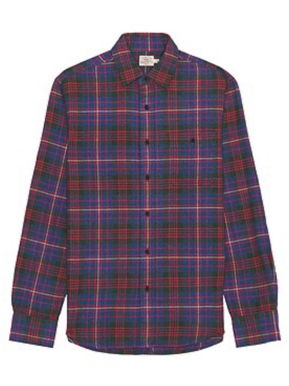 Faherty super brushed cotton flannel plaid in trestle tree print EUC size XL